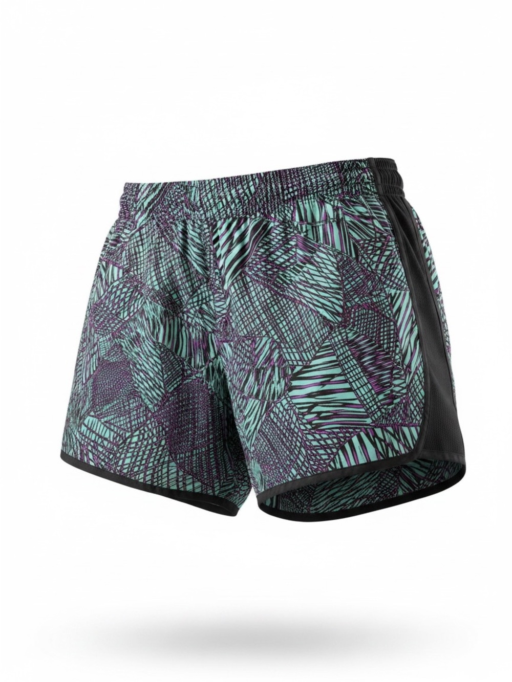 Under Armour Mint and Purple Patterned Athletic Shorts